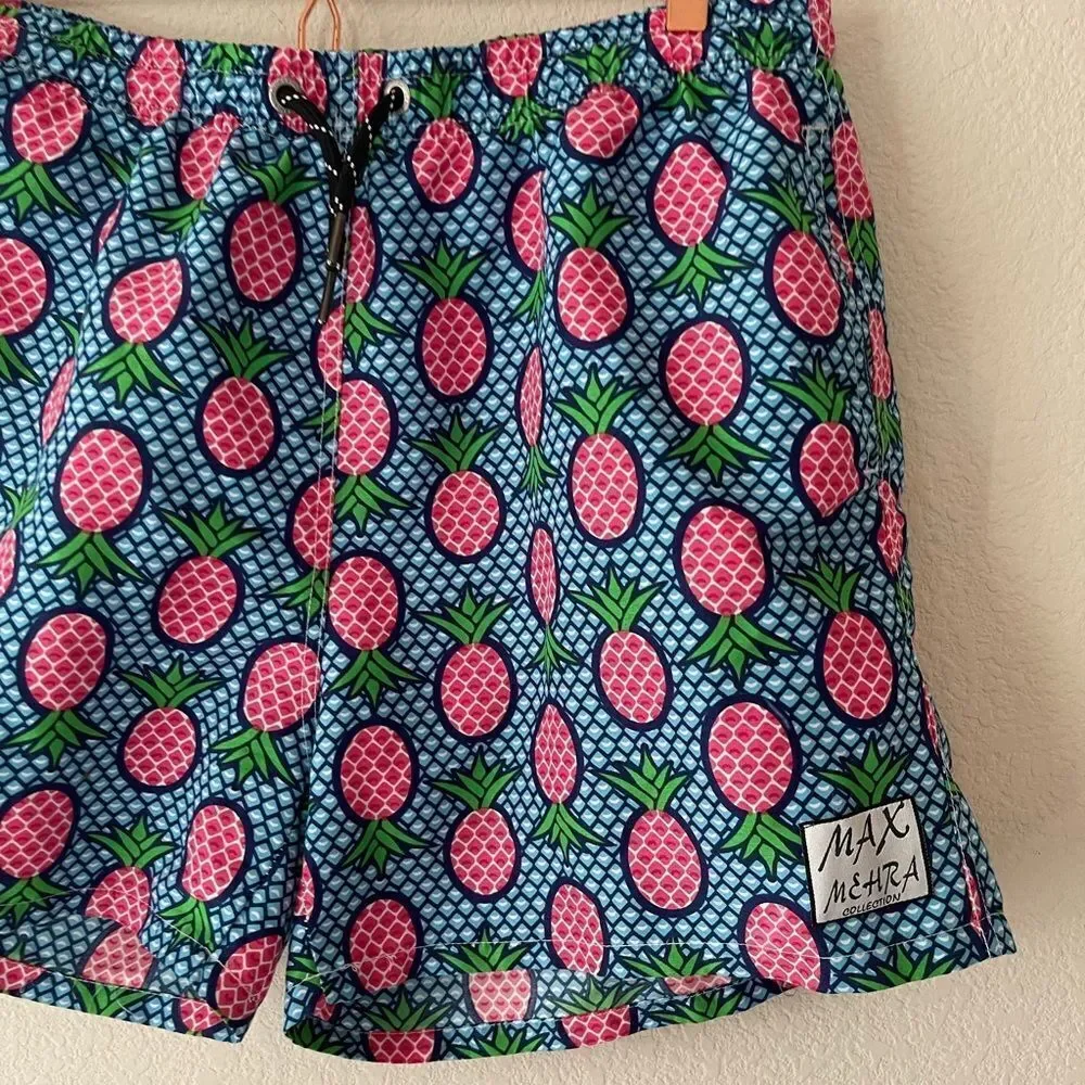 Max Mehra pineapple‎ print swim trucks